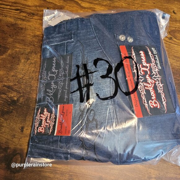 Vtg Brooklyn Express Baggy Shorts Tag 42 Measures 40 Embroidered Streetwear NWT - Picture 12 of 12